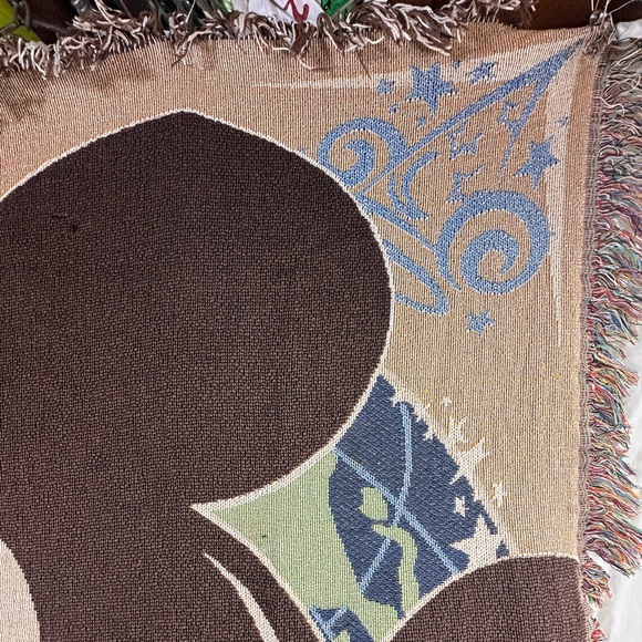 DISNEY PARKS Mickey Woven Tapestry Throw Blanket 51” x 59” Four Parks - Picture 8 of 8